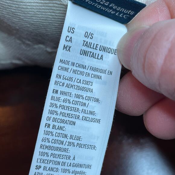 Snoopy Denim Plush Dog Peanuts American Eagle Stuffed Animal 8" Nursery Gift - Picture 9 of 10